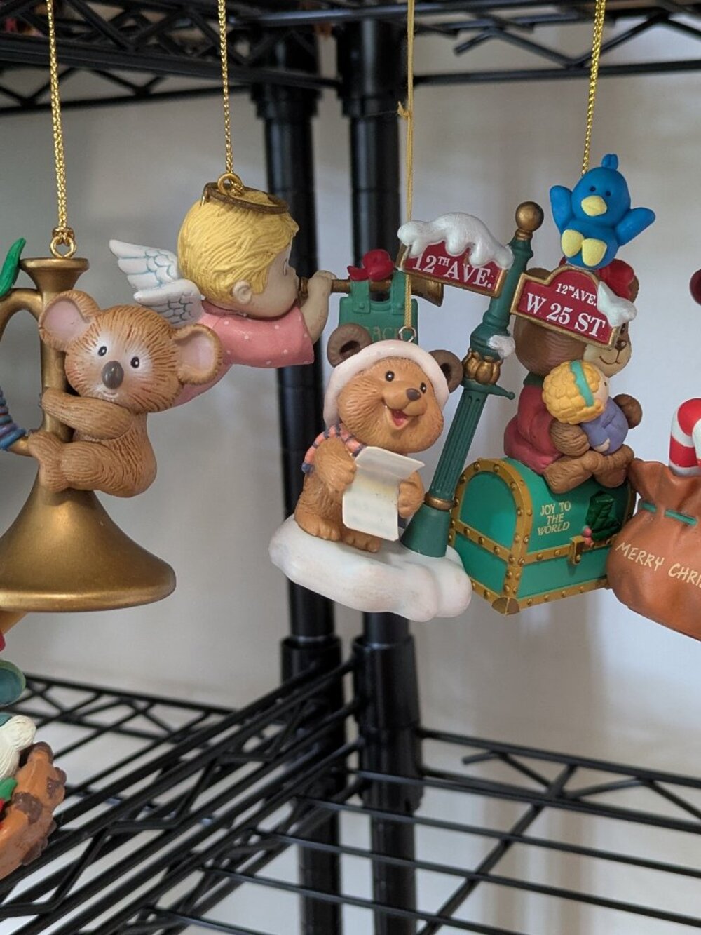 Vintage 90s 8 Christmas home collectibles ornaments by Lustre Fame
